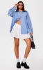 Blue Stripe Oversized Shirt sold by Pretty Little Thing