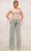 Stone Slinky Backless Asymmetric Long Top sold by Pretty Little Thing