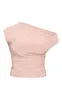 Stone Slinky Backless Asymmetric Long Top sold by Pretty Little Thing
