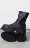 Black Pu Textured Extreme Cleated Sole Ankle Sock Boots, Black sold by Pretty Little Thing
