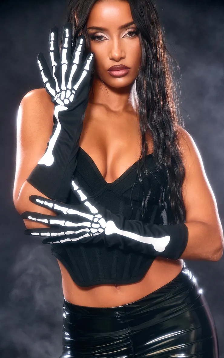 Black Skeleton Gloves sold by Pretty Little Thing