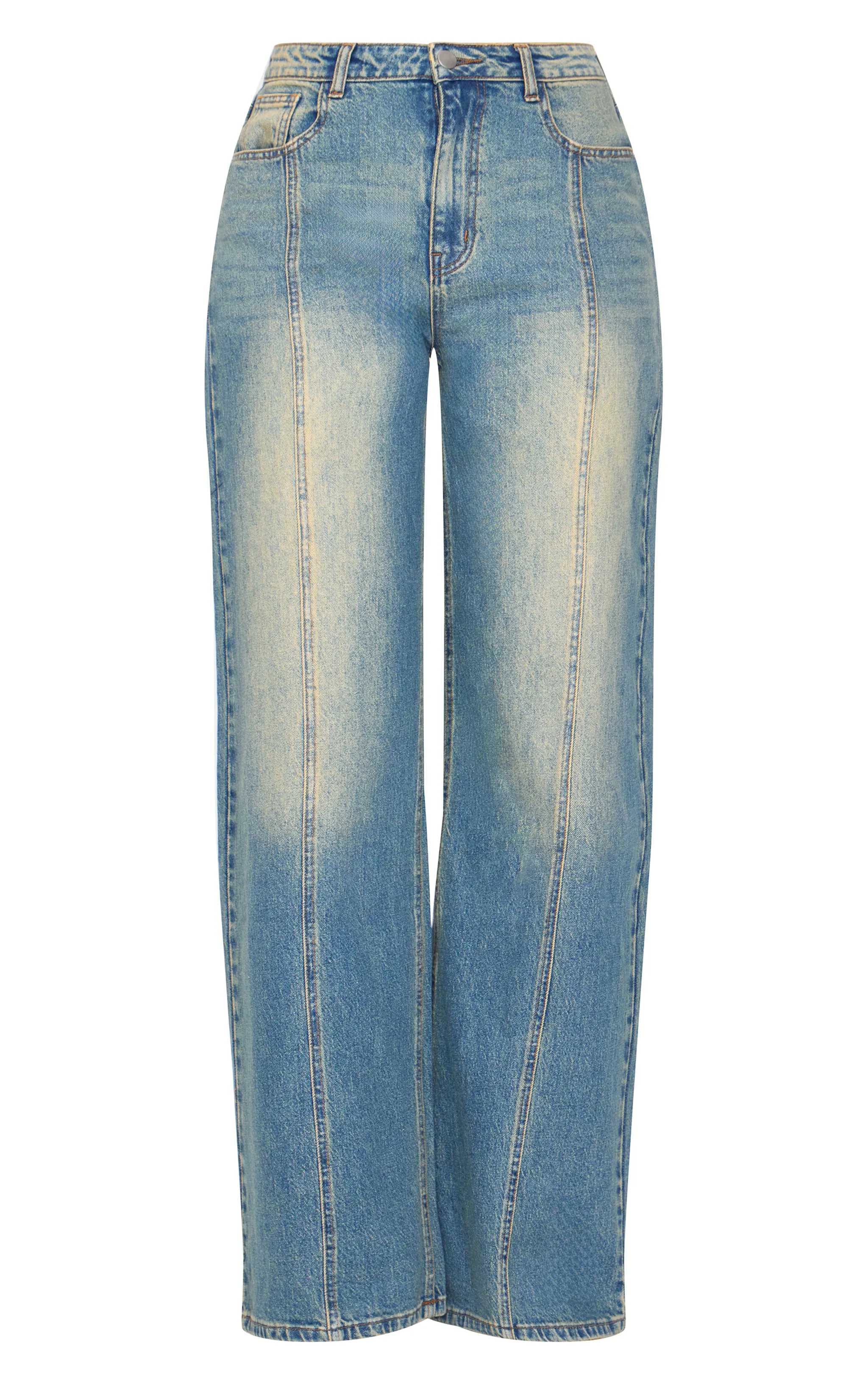 Tall Vintage Wash Wide Leg Jeans sold by Pretty Little Thing product image thumbnail 5