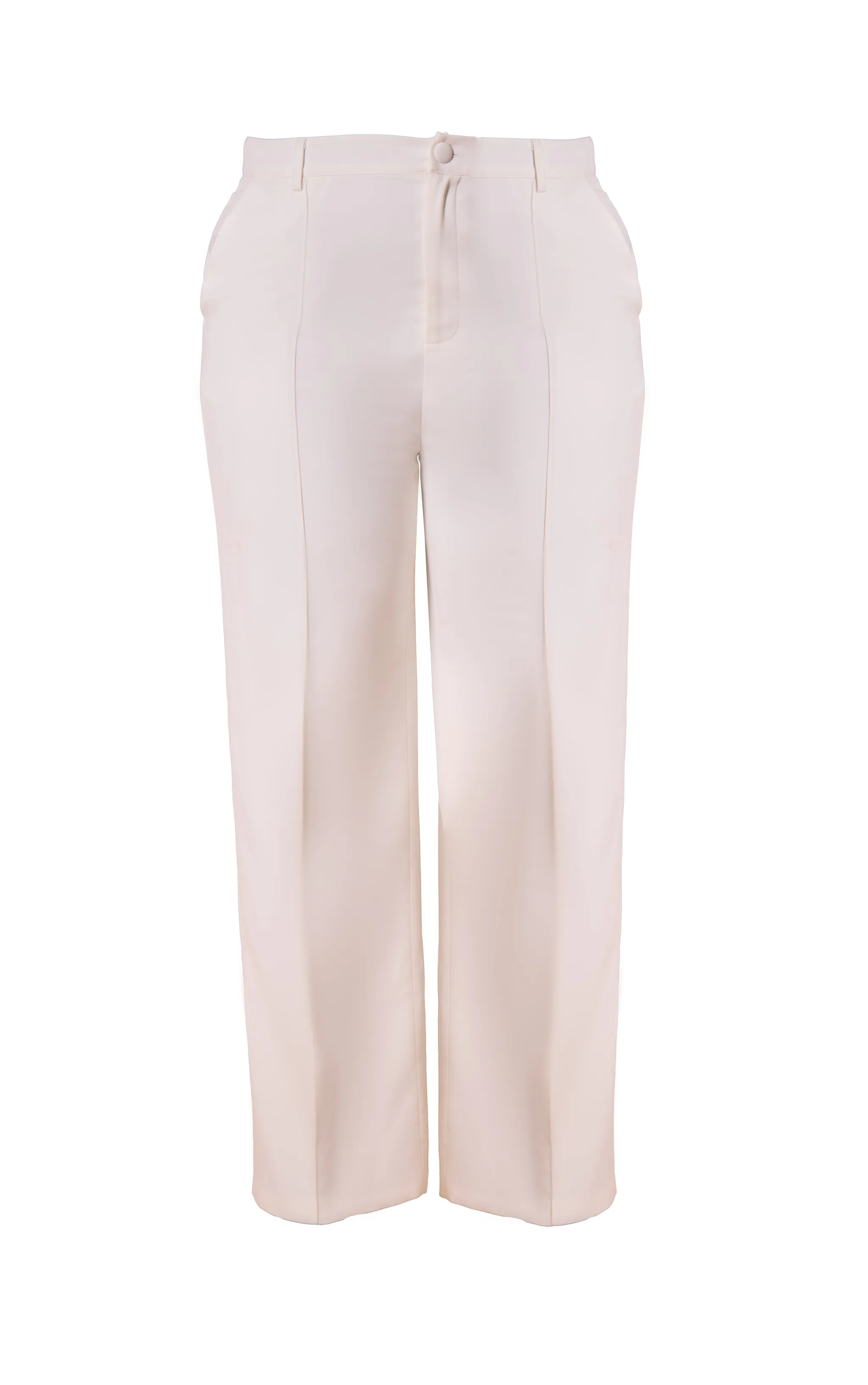 Premium Plus White Woven Pin Tuck Straight Leg Trousers sold by Pretty Little Thing product image thumbnail 5