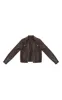 Washed Brown Faux Leather Brushed Seams Biker Jacket sold by Pretty Little Thing