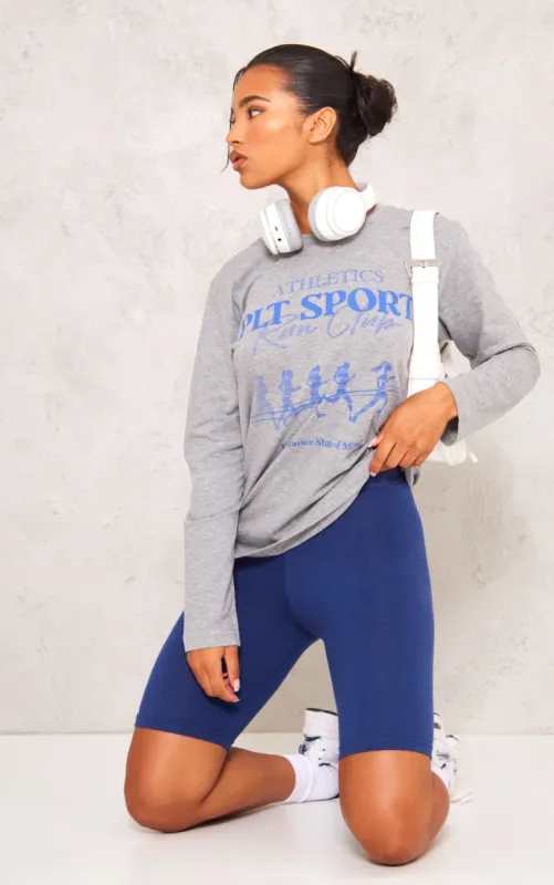 Navy Basic Cotton Blend Cycle Shorts sold by Pretty Little Thing