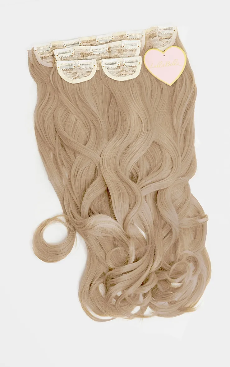 LullaBellz 22" 5 Piece Blow Dry Clip In Hair Extensions California Blonde sold by Pretty Little Thing product image thumbnail 5