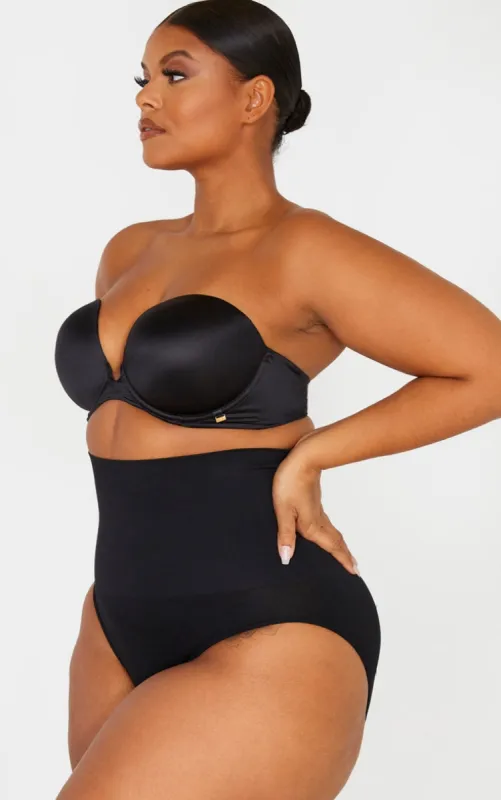 Plus Black Seamless High Waist Control Shapewear Brief sold by Pretty Little Thing