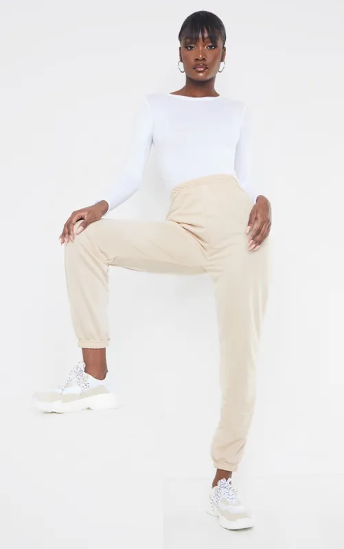 Tall Stone Basic Cuffed Hem Joggers sold by Pretty Little Thing