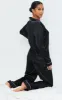 PRETTYLITTLETHING Petite Black Contrast Piping Satin Long PJ Set sold by Pretty Little Thing