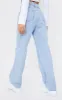 Light Blue Wash Knee Rip Wide Leg Jeans sold by Pretty Little Thing