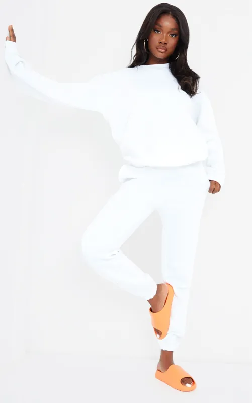 Tall White Ultimate Sweat Joggers sold by Pretty Little Thing