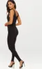 Black Second Skin Slinky Square Neck Jumpsuit sold by Pretty Little Thing