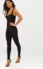 Black Second Skin Slinky Square Neck Jumpsuit sold by Pretty Little Thing