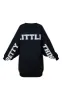 PRETTYLITTLETHING Black Slogan Oversized Sweat Jumper Dress sold by Pretty Little Thing