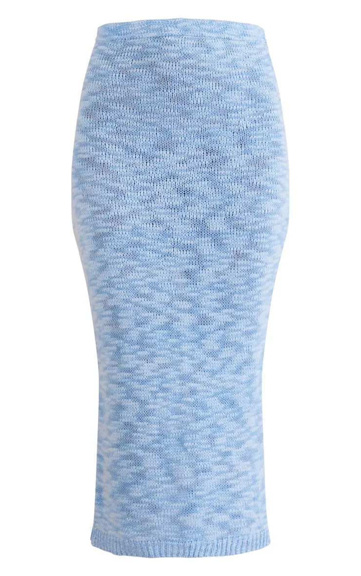 Blue Knitted Maxi Skirt sold by Pretty Little Thing product image thumbnail 5
