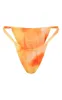 Orange Ombre Flower Print Halterneck Bikini Top sold by Pretty Little Thing