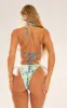 Blue Contrast Print Triangle Bikini Top sold by Pretty Little Thing