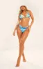 Blue Contrast Print Triangle Bikini Top sold by Pretty Little Thing