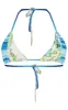Blue Contrast Print Triangle Bikini Top sold by Pretty Little Thing