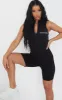 PRETTYLITTLETHING Black Embroidered Sleeveless Unitard sold by Pretty Little Thing