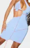 Shape Blue Slinky Overlock Ring Detail Cut Out Bodycon Dress sold by Pretty Little Thing