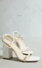 White Barely There Block Heeled Sandals sold by Pretty Little Thing
