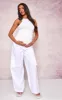 Maternity White Rib Racer Neck Vest sold by Pretty Little Thing