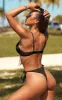 Black Mix & Match Tie Side Thong Bikini Bottoms sold by Pretty Little Thing