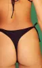 Black Mix & Match Tie Side Thong Bikini Bottoms sold by Pretty Little Thing