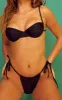 Black Mix & Match Tie Side Thong Bikini Bottoms sold by Pretty Little Thing