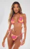 Pink Abstract Marble Printed Triangle Bikini Top sold by Pretty Little Thing