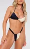 Black And Cream Contrast Bikini Bottoms sold by Pretty Little Thing