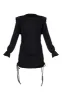 Black Frill Shoulder Ruched Skirt Sweat Jumper Dress sold by Pretty Little Thing