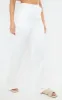 White Satin High Waisted Trousers sold by Pretty Little Thing
