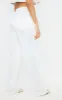 White Satin High Waisted Trousers sold by Pretty Little Thing