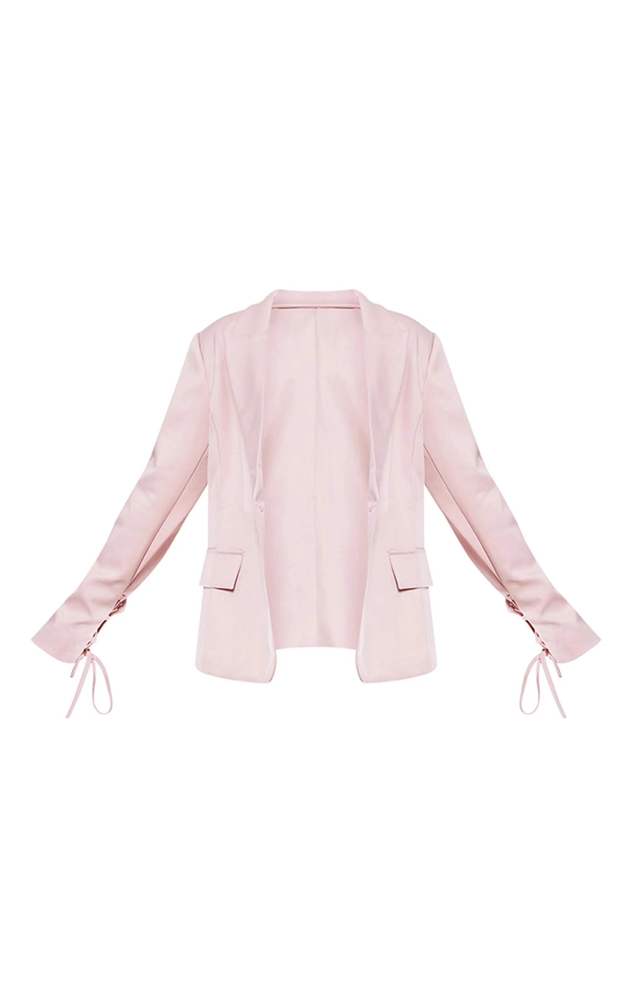 Pastel Pink Lace Up Sleeve Blazer sold by Pretty Little Thing product image thumbnail 5