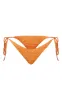 Orange Textured Tie Side Bikini Bottoms sold by Pretty Little Thing