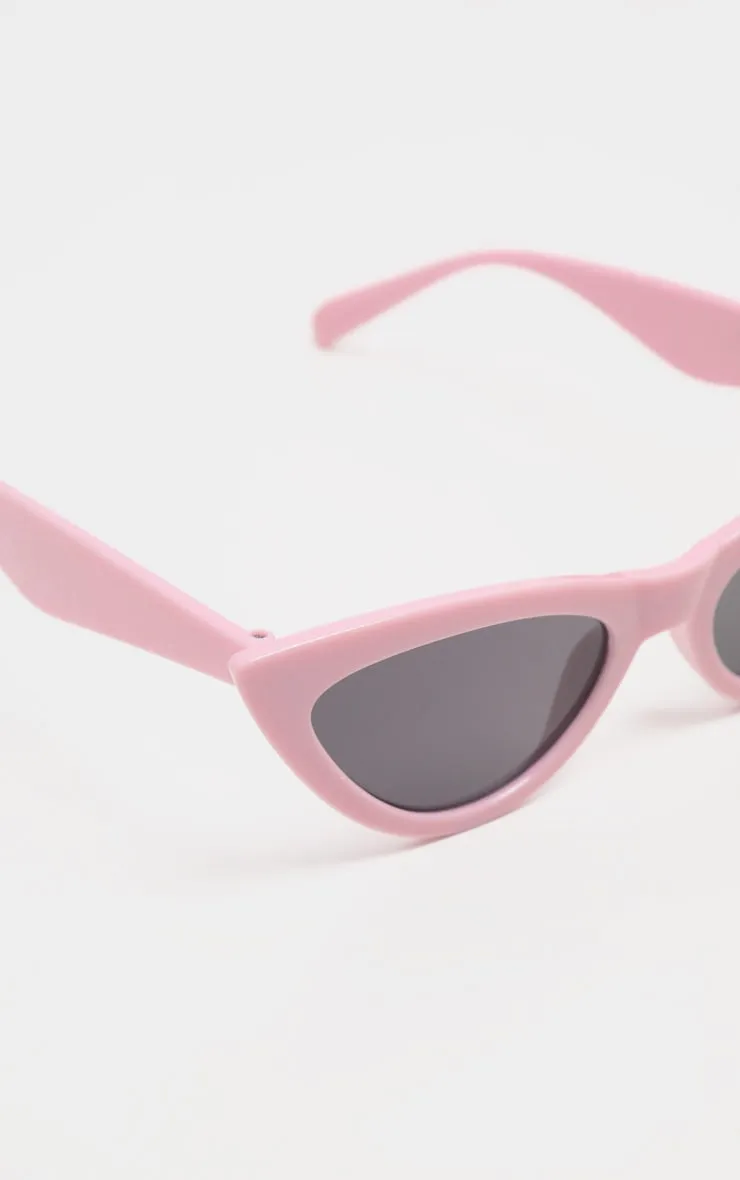 Pale Pink Retro Cat Eye Sunglasses sold by Pretty Little Thing product image thumbnail 3