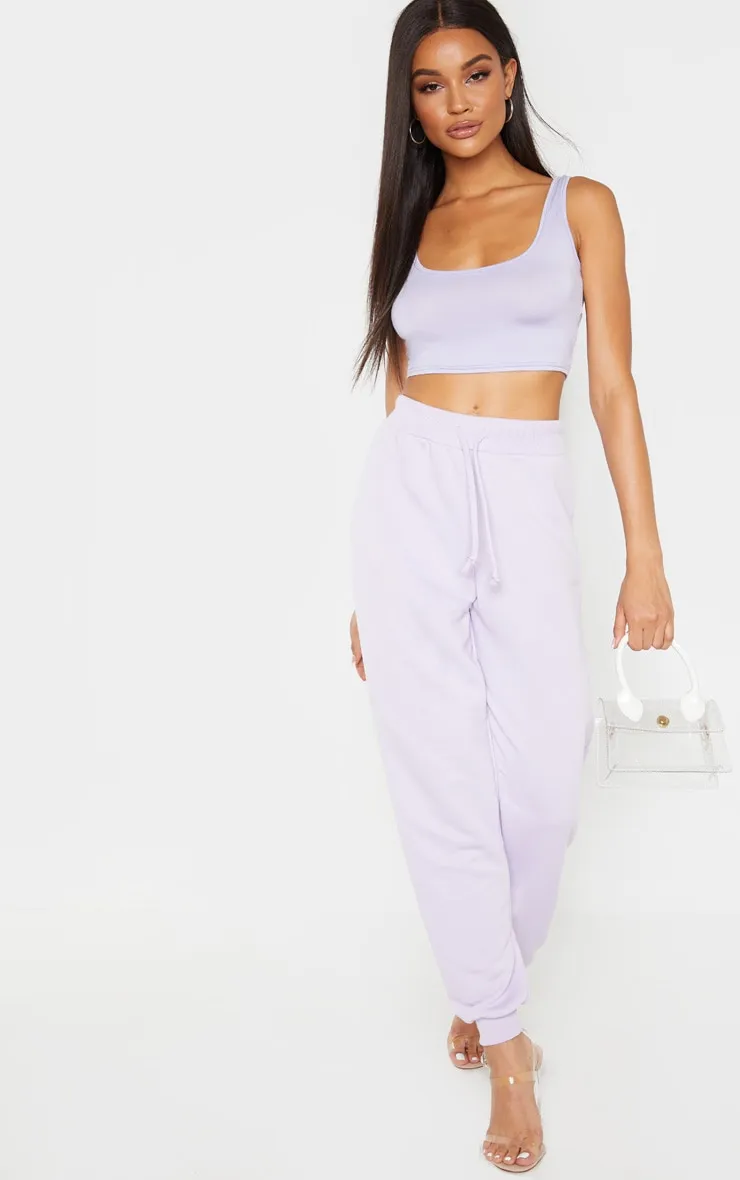 REEL Cotton Lilac Slim Leg Joggers sold by Pretty Little Thing