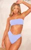 Dark Lilac Bandeau Bikini Top sold by Pretty Little Thing