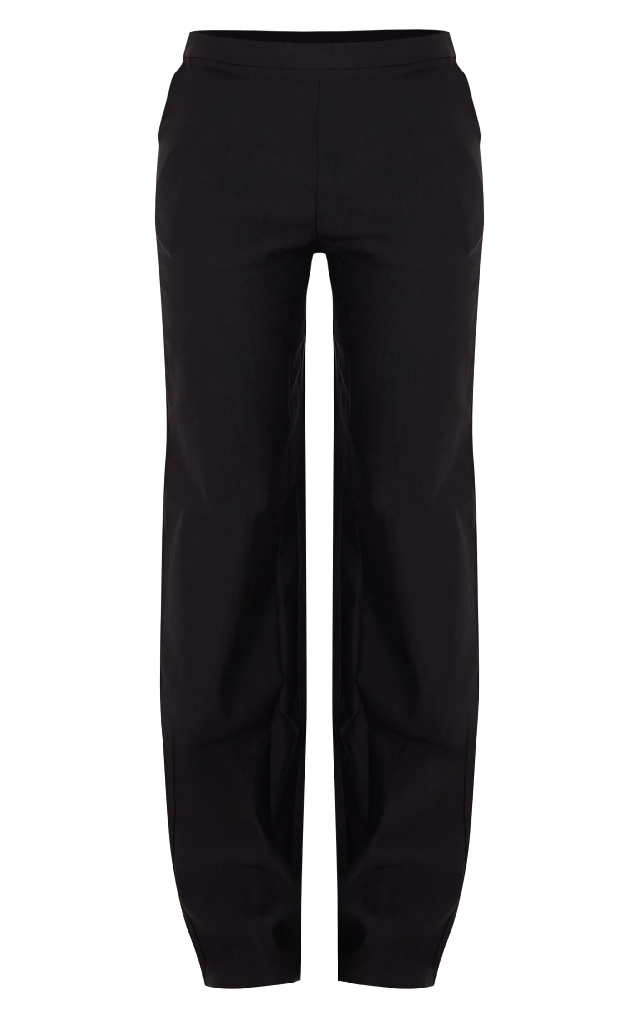 Black Woven Low Rise Straight Leg Trouser sold by Pretty Little Thing product image thumbnail 5