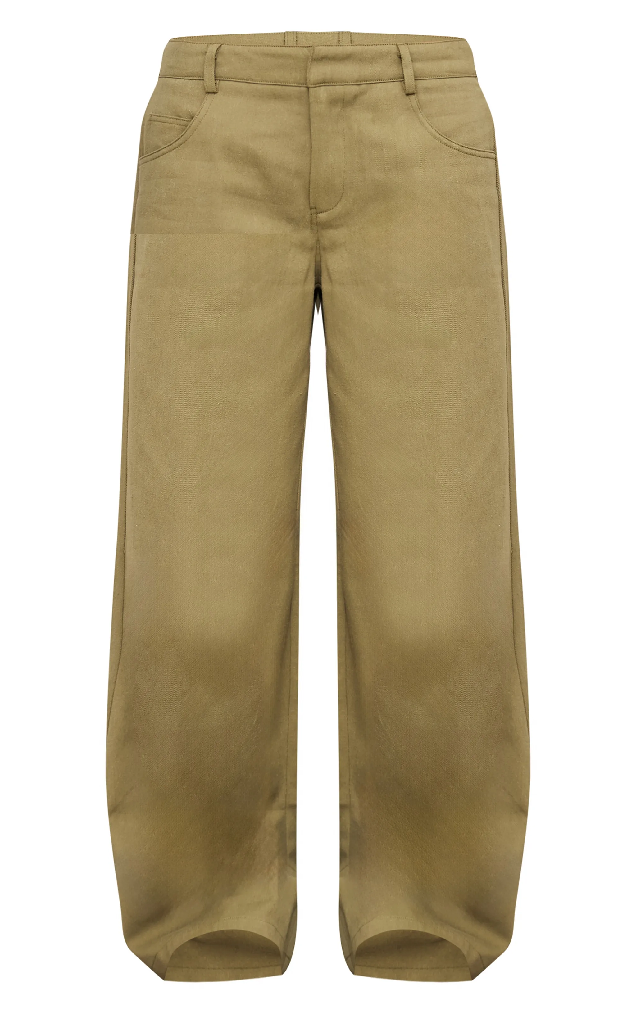 Khaki Low Rise Twill Wide Leg Trousers sold by Pretty Little Thing product image thumbnail 5