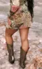 Plus Green Leopard Print Mesh Mini Skirt sold by Pretty Little Thing