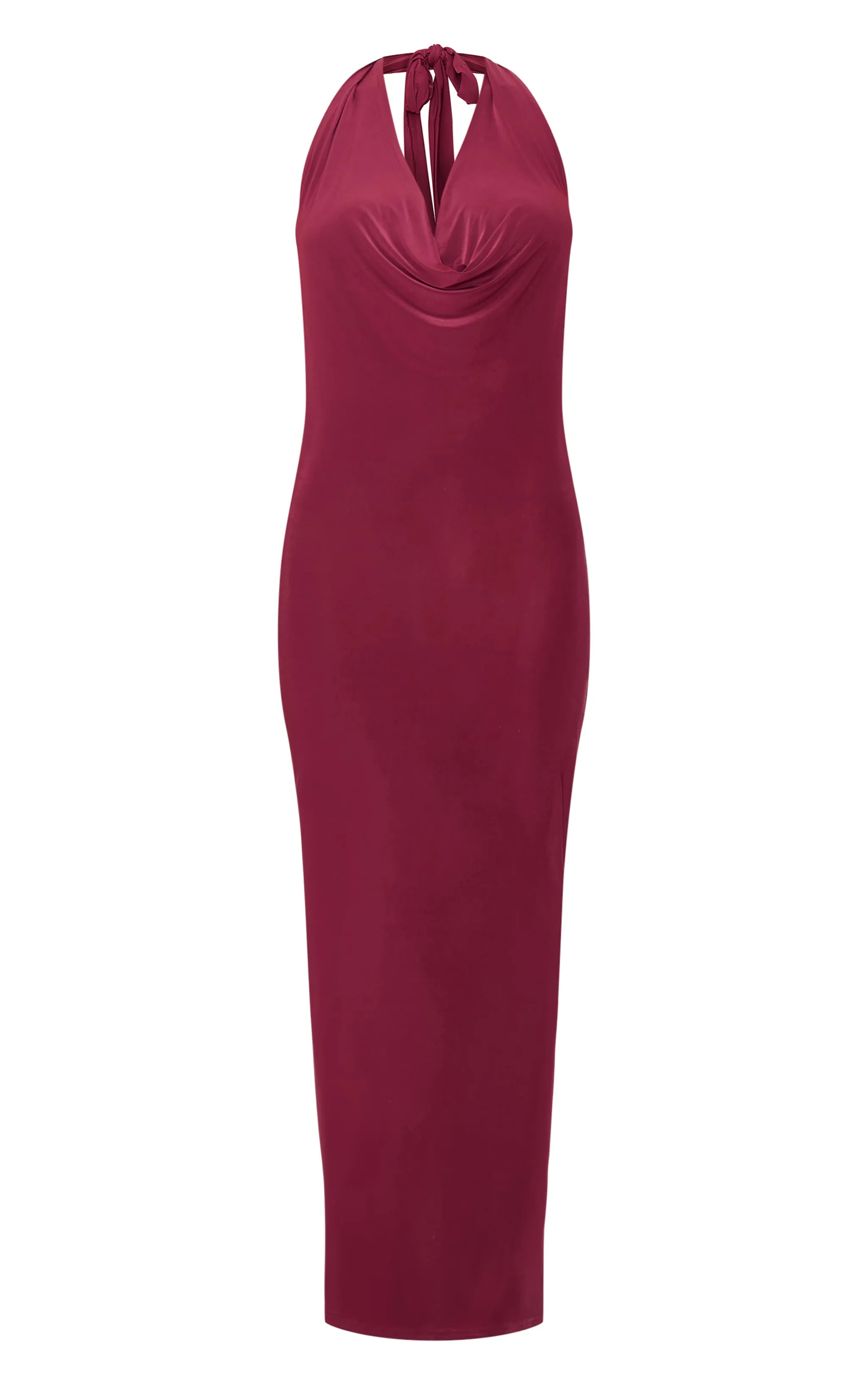 Plum Slinky Cowl Neck Maxi Dress sold by Pretty Little Thing product image thumbnail 5