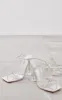 Silver Wide Fit Diamante Knot Detail Lace Up Cake Stand High Heeled Sandals sold by Pretty Little Thing