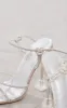 Silver Wide Fit Diamante Knot Detail Lace Up Cake Stand High Heeled Sandals sold by Pretty Little Thing