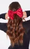 Red Satin Bow Hair Clip sold by Pretty Little Thing