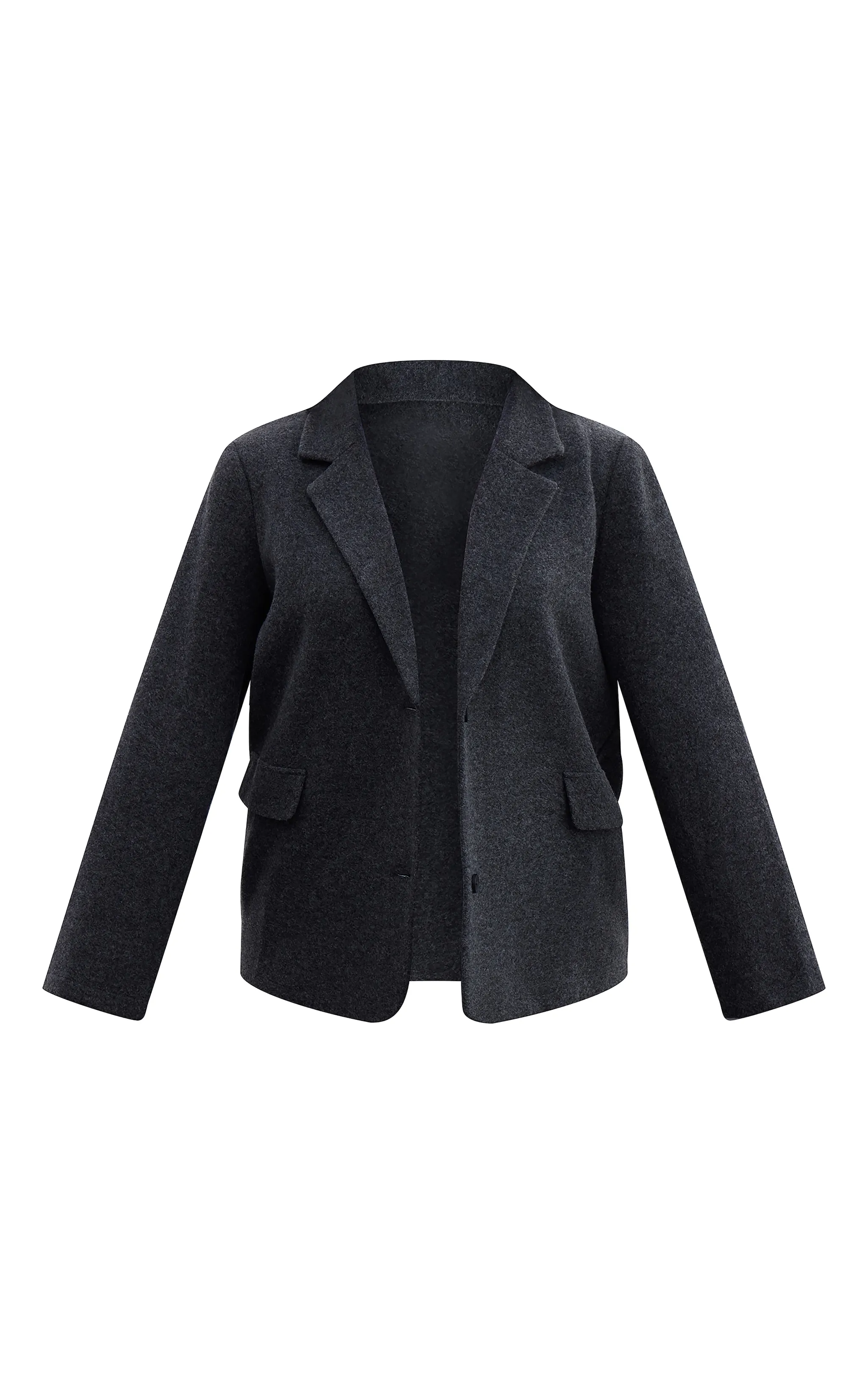 Charcoal Brushed Wool Look Tailored Blazer sold by Pretty Little Thing product image thumbnail 5