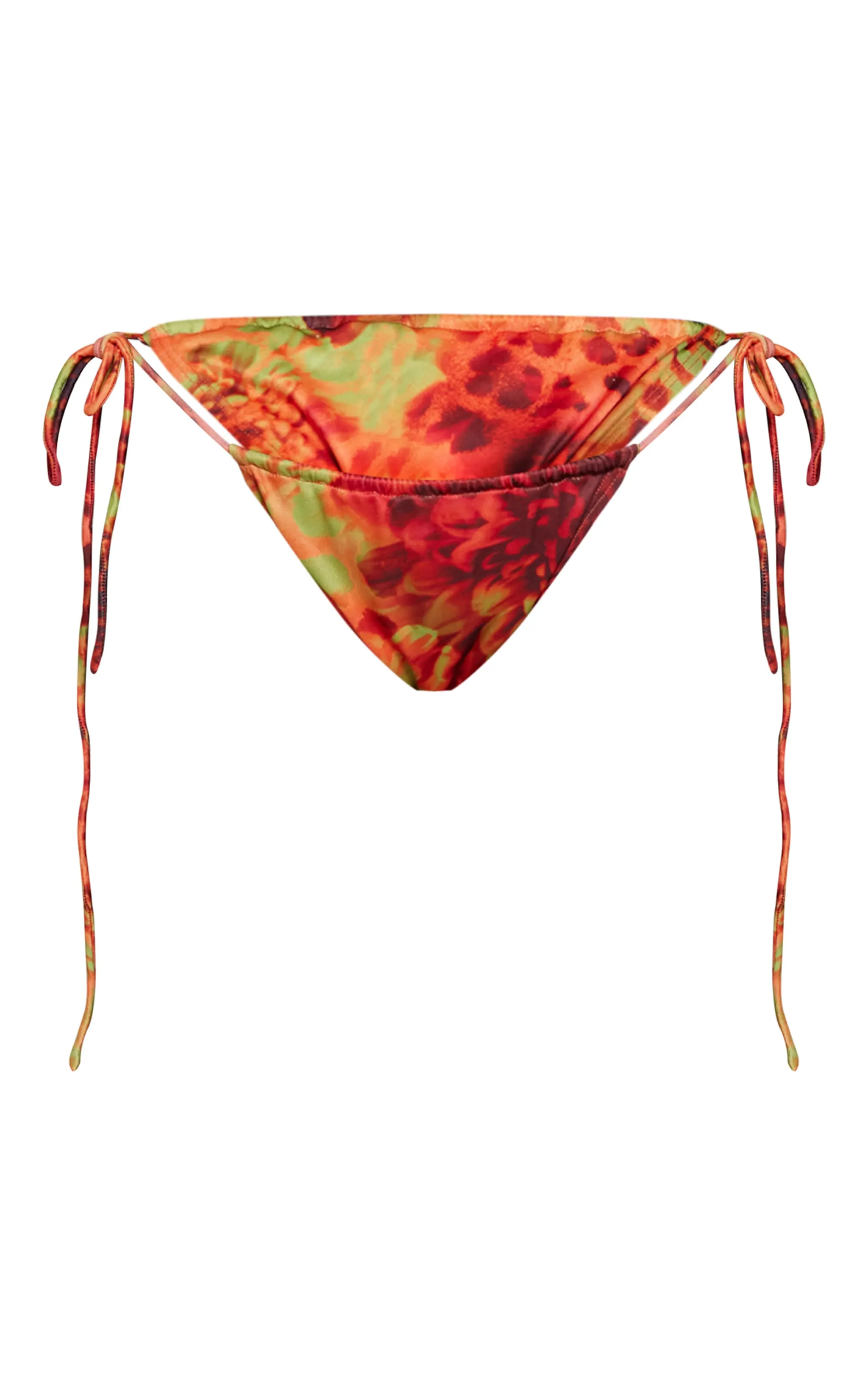 Red Leopard Printed Tie Side Bikini Bottoms sold by Pretty Little Thing product image thumbnail 5