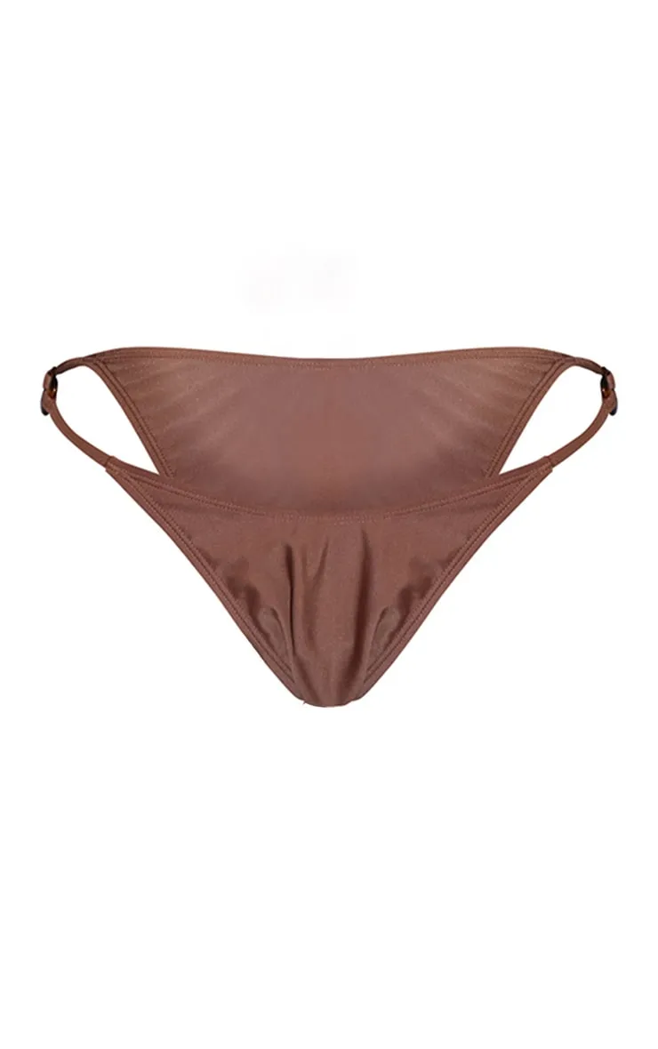 Brown Ruched Ring Detail Bikini Bottoms sold by Pretty Little Thing product image thumbnail 5